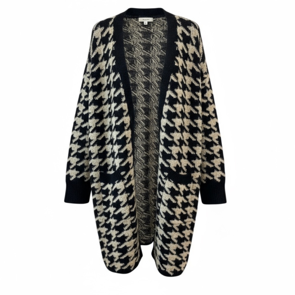 Max studio houndstooth soft cardigan, size small & Medium Pre owned - Picture 2 of 9